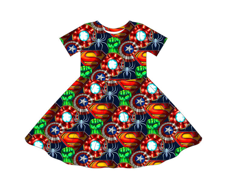 Pre Order Super Signs Twirl Dress 12-14 weeks tat