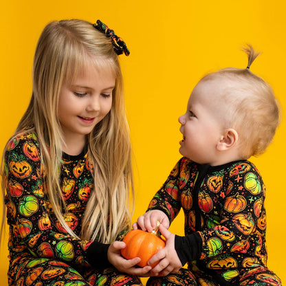 Long Sleeve Bamboo Pajamas | Spooky Pumpkins