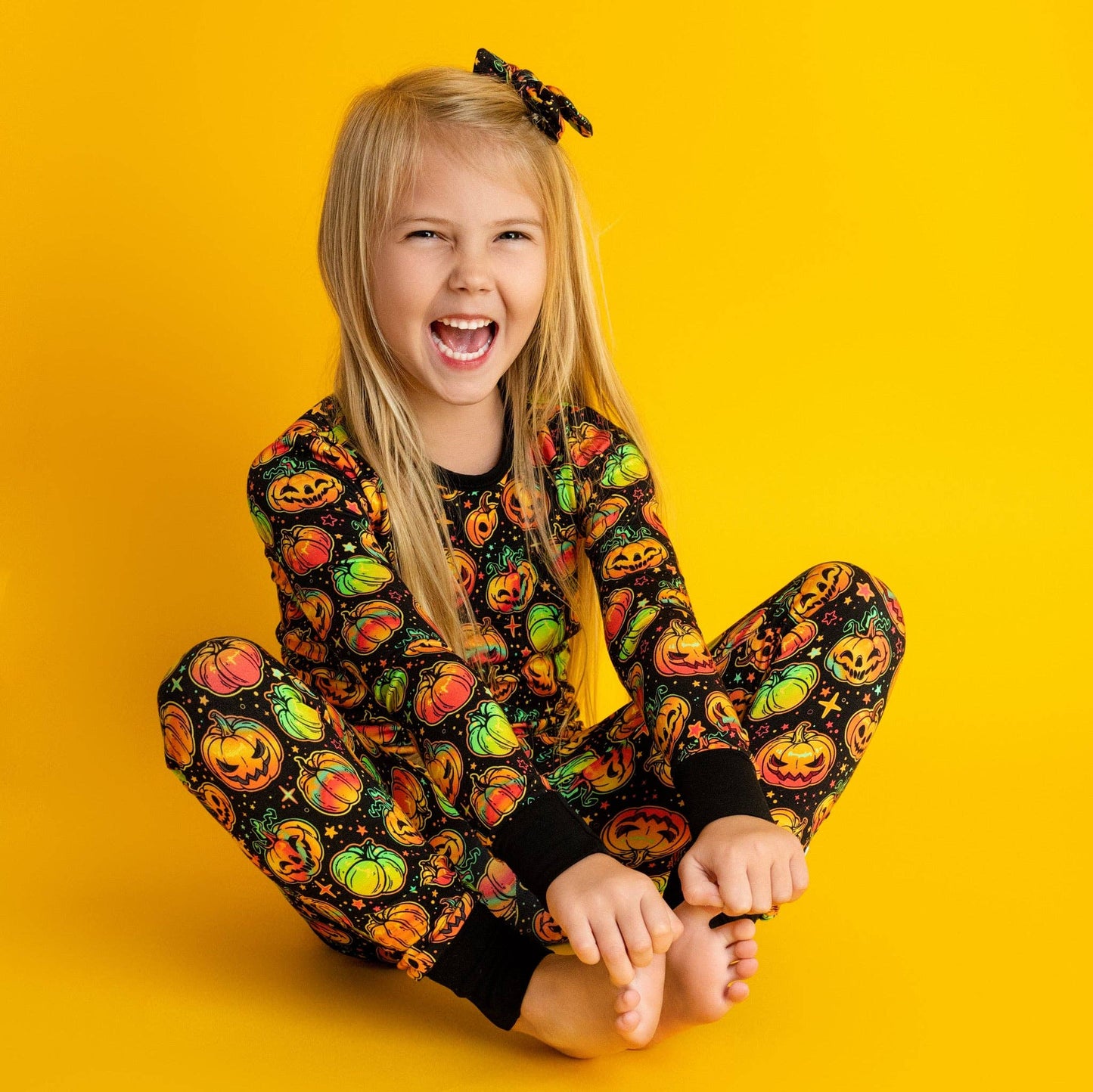 Long Sleeve Bamboo Pajamas | Spooky Pumpkins