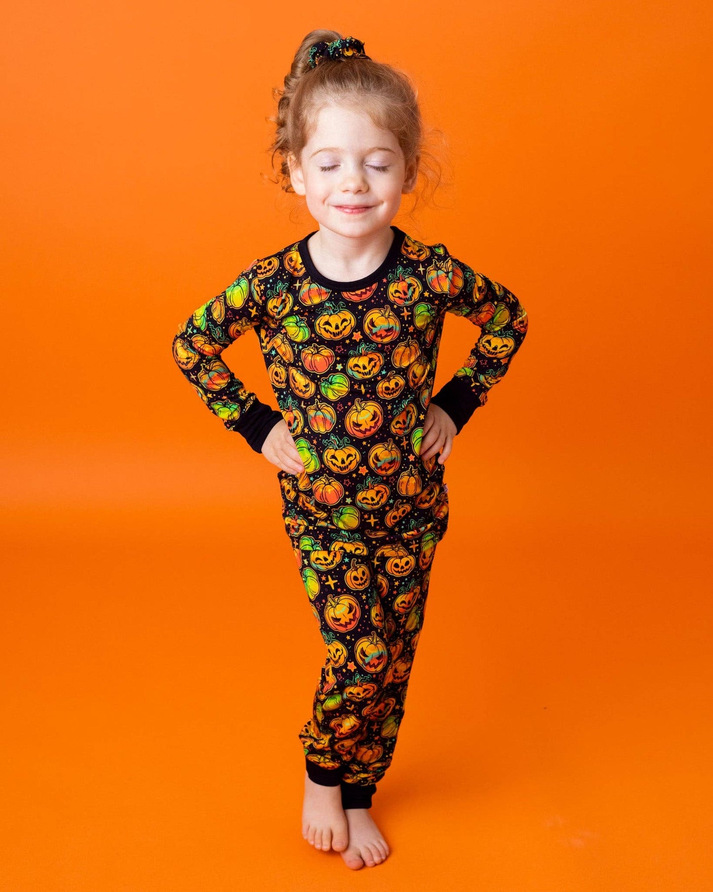 Long Sleeve Bamboo Pajamas | Spooky Pumpkins