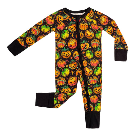 Bamboo Zipper Pajamas | Spooky Pumpkins